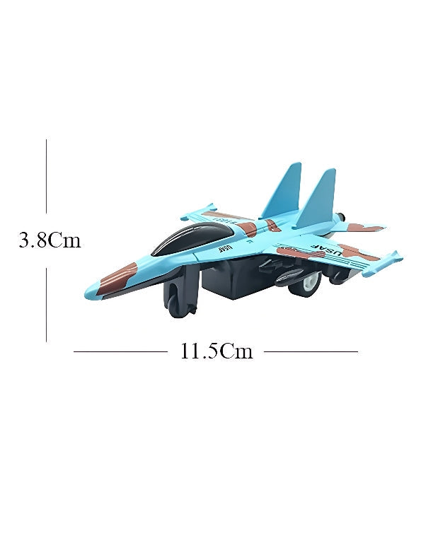 Army Plane F 15 Military Fighter Jet Pull Back - Blue (L-J-96) - Toyloft