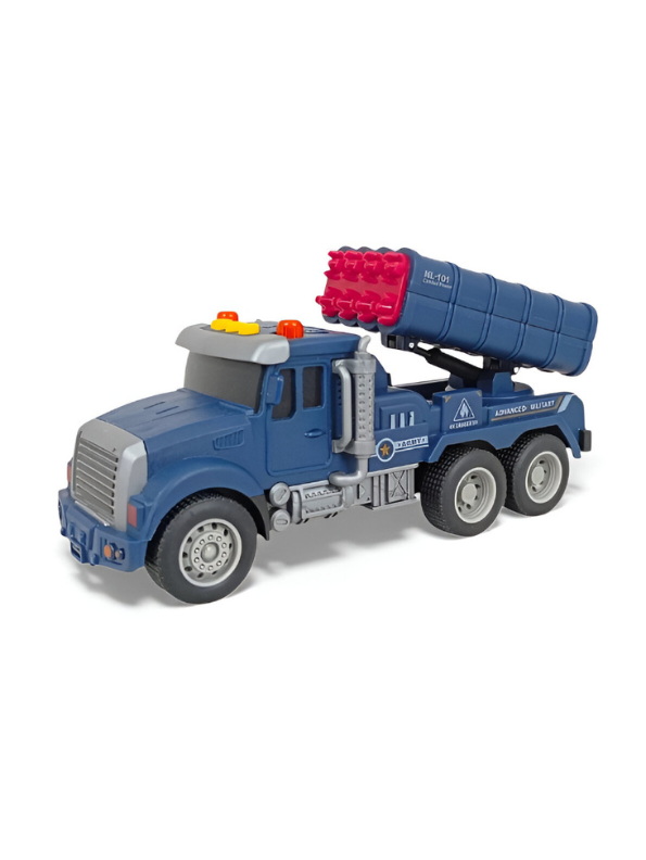Army Truck & Missile Launcher Toy Set – 2-Pack Military Vehicles with Sound and Light Features LMI15422.