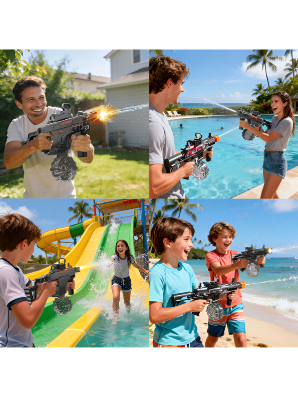 ARP9 Style Electric Automatic Water Blaster Toy Gun for Kids & Adults | High Pressure Rechargeable Water Shooter LMI16800