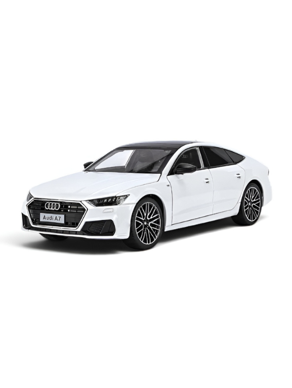 Audi A7 Alloy Diecast Car Model | White 1:24 Scale Premium Metal Collectible Toy Car with Opening Doors TV6181