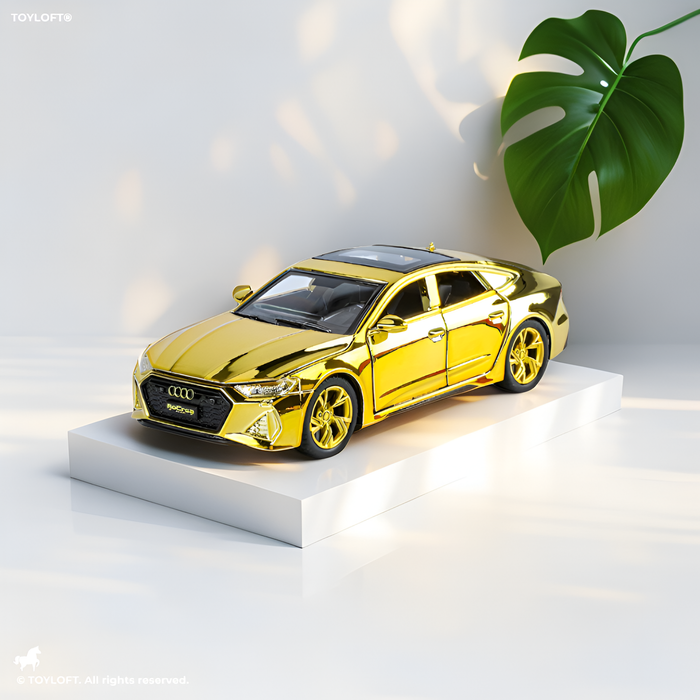 AUDI RS7 Alloy Model Car 1:32 Scale - Diecast Collectible with Luxury Gold Chrome Finish TV5430