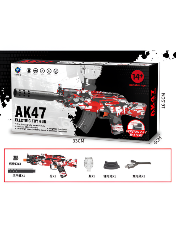 Automatic AK47 Electric Gel Ball Splatter Toy Set | TV7199