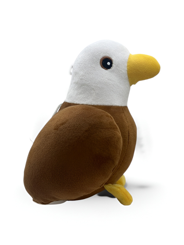 Bald Eagle Soft Toy - Premium 7-Inch Handcrafted White-Headed Eagle Plush -  Brown Portable Cuddly Bird Stuffed Animal ST16479