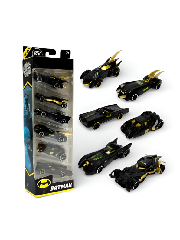 Batman Alloy Die-Cast Cars Set of 6 – Premium Zinc Alloy Toy Cars.