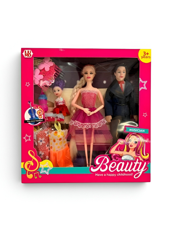 Beauty Musician Doll Set with Fashion Accessories & Small Child Doll LMI10173.