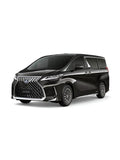 Black - Lexus LM 300h Diecast Car – Pull Back Metal Toy with Sound, Lights & Open Doors | Luxury MPV Collectible Gift - Scale 1:24 - MD68.