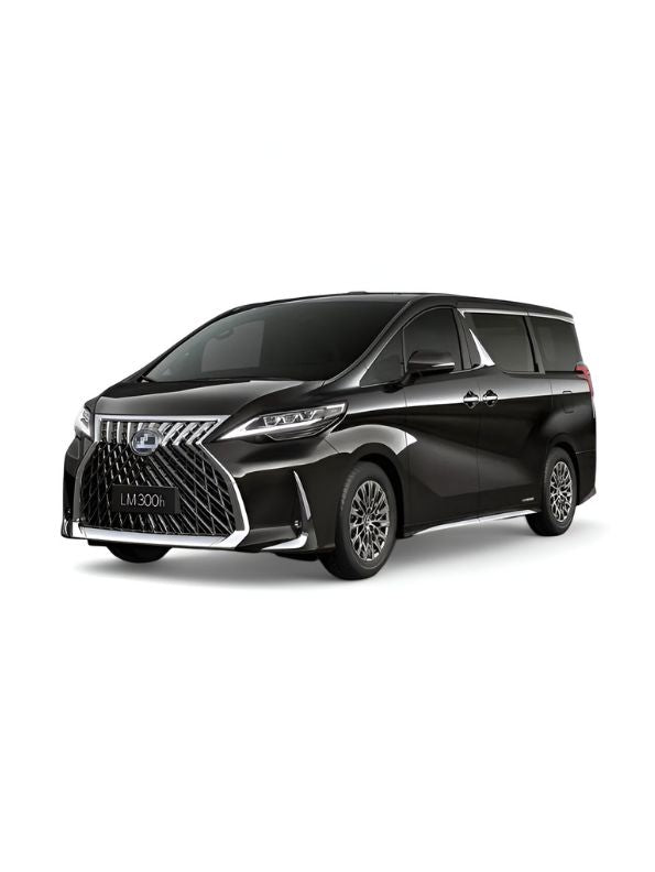 Black - Lexus LM 300h Diecast Car – Pull Back Metal Toy with Sound, Lights & Open Doors | Luxury MPV Collectible Gift - Scale 1:24 - MD68.