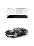 Black - Mercedes Benz 500K Model 1:24 Scale Diecast Car - Black Metal Collectible | NX-N-24 - Acrylic Transparent Box.