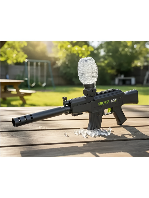 Black Automatic AK47 Electric Gel Ball Splatter Toy Set | TV7199