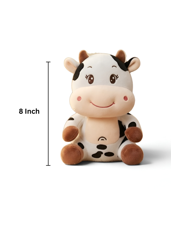 Black & White Cow Stuffed Plushie 8 Inch ST16758.