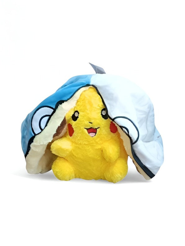 Blue - Ash's Pikachu Stuffed Animal with Hat | 21 cm Adorable Pokemon Soft Plush Toy Kids ST15156