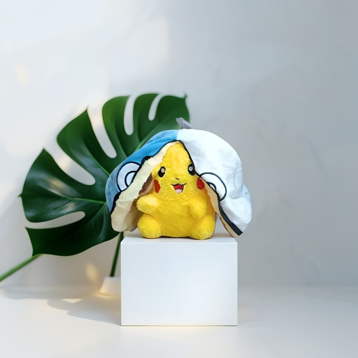 Blue - Ash's Pikachu Stuffed Animal with Hat | 21 cm Adorable Pokemon Soft Plush Toy Kids ST15156