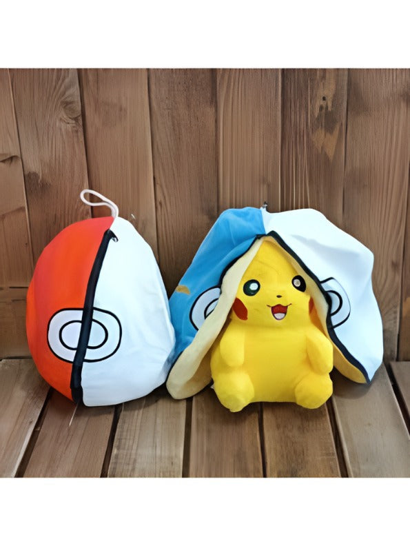 Blue - Ash's Pikachu Stuffed Animal with Hat | 21 cm Adorable Pokemon Soft Plush Toy Kids ST15156