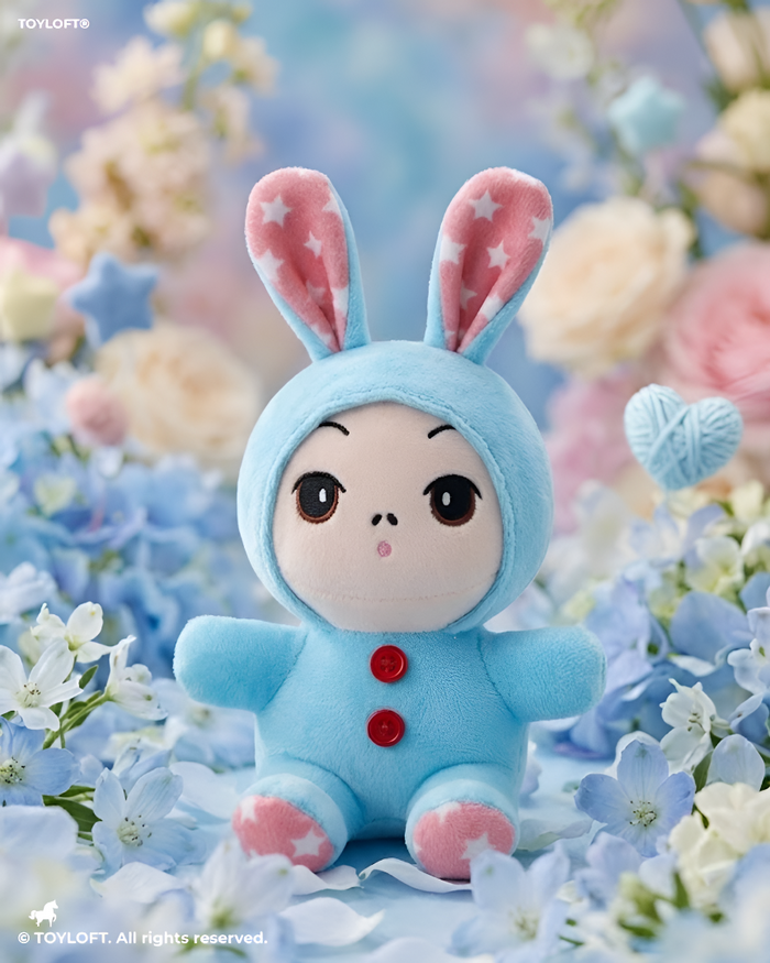 Blue Bunny Plushie | 7-Inch Stuffed Toy in Rabbit Costume Soft Toy ST11910