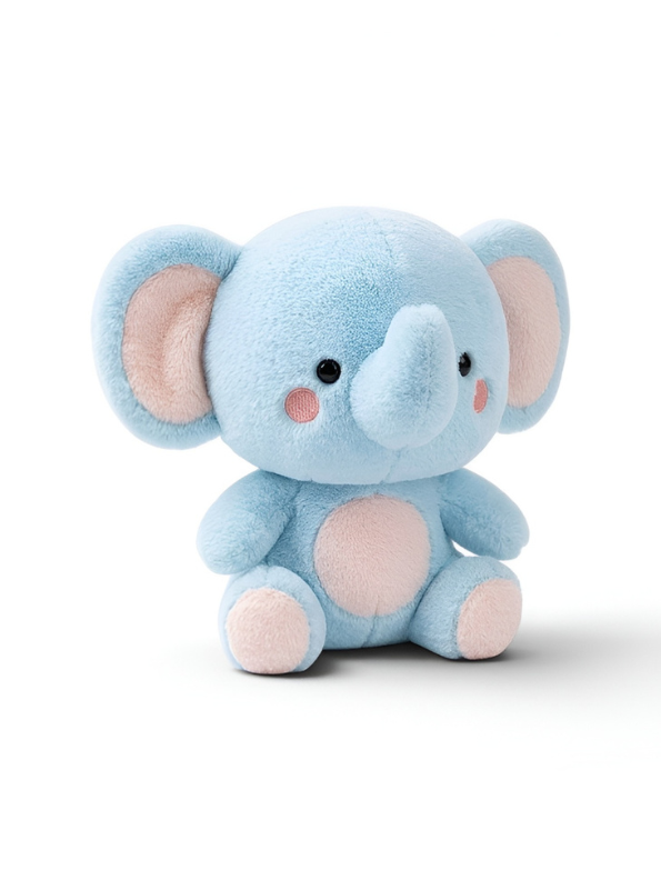 Blue Elephant Plush Stuffed Animal – 8-Inch Cute Soft Baby Elephant Toy for Infants Toddlers ST14123
