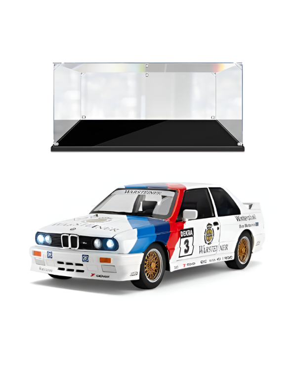 BMW E30 M3 DTM Race Car Diecast Model 1:24 Scale – Acrylic Display Case.