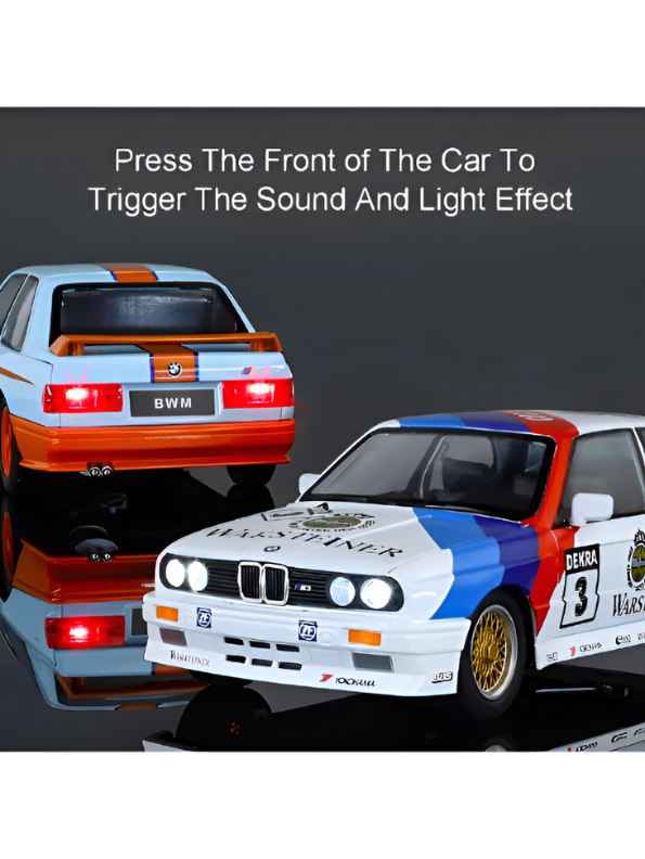 BMW E30 M3 DTM Race Car Diecast Model 1:24 Scale – Acrylic Display Case.