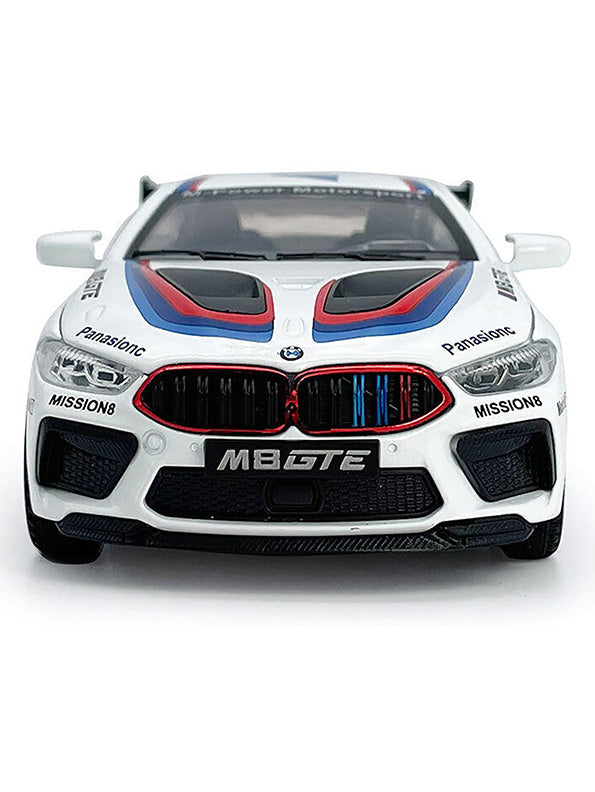 BMW M8 Gt3 Model Metal Diecast Car Scale 1:32 - White (MS-S-24) - Toyloft