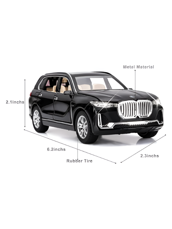BMW X7 Alloy Diecast Model Car 1:24 Scale | Pull Back Toy Car with Sound, Light & Spray Effect | Metal Toy TV5279