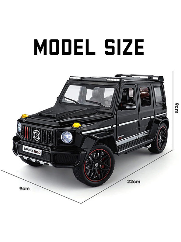 Brabus 800 Metal Model Diecast Car Lights Sound And Openable Doors - Black - Toyloft