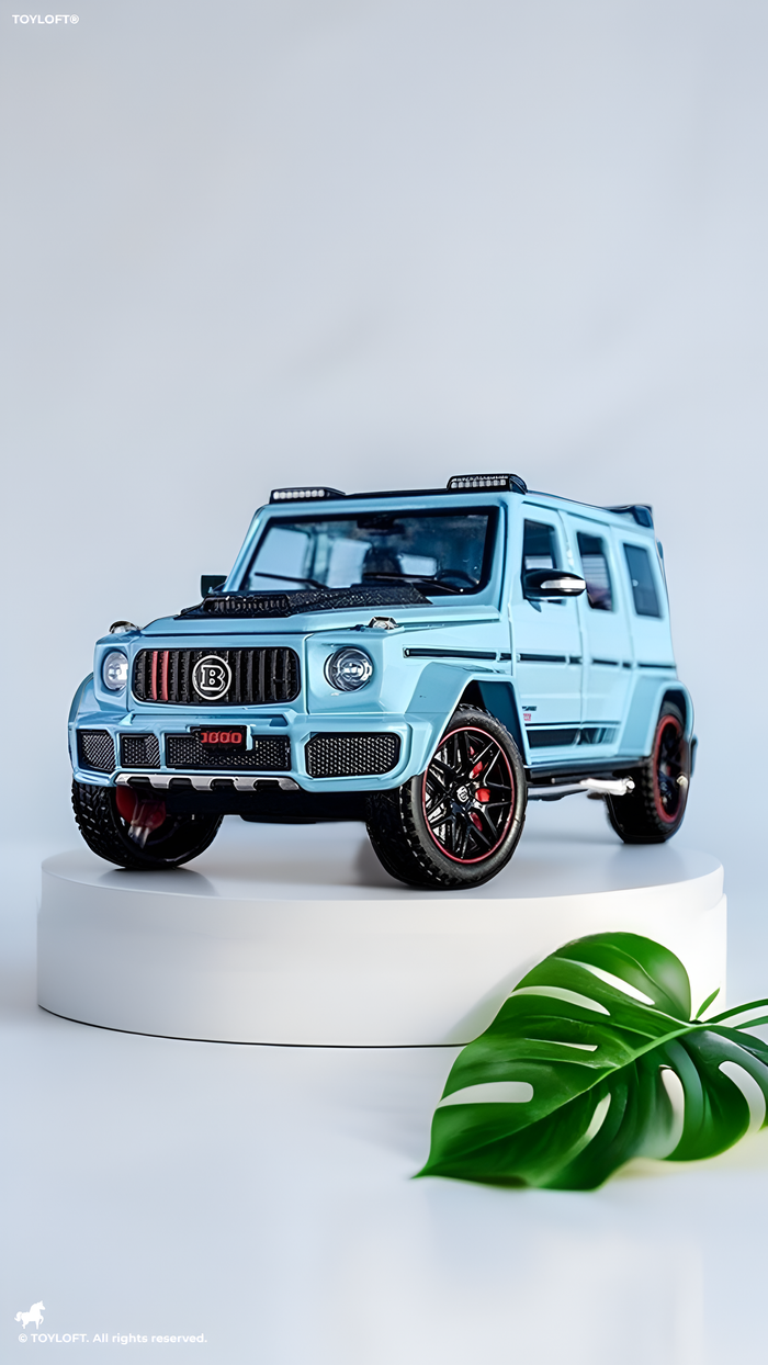 Brabus 800 Widestar Diecast Model Car - 1/32 Scale Mercedes-Benz G-Class (Light Blue) LMI14935 - Free Car Inside.