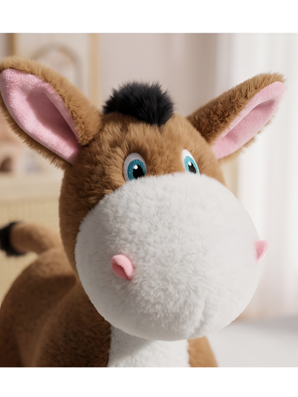 Brown Donkey Plush Stuffed Animal – 8-Inch Cute Soft Farm Animal Toy for Toddlers and Kids ST16475