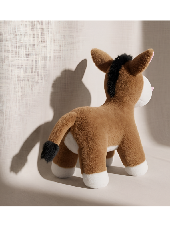 Brown Donkey Plush Stuffed Animal – 8-Inch Cute Soft Farm Animal Toy for Toddlers and Kids ST16475