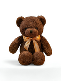 Brown Fluffy Teddy Bear with Bow - 8 Inch Soft Toy Gift LMI11371