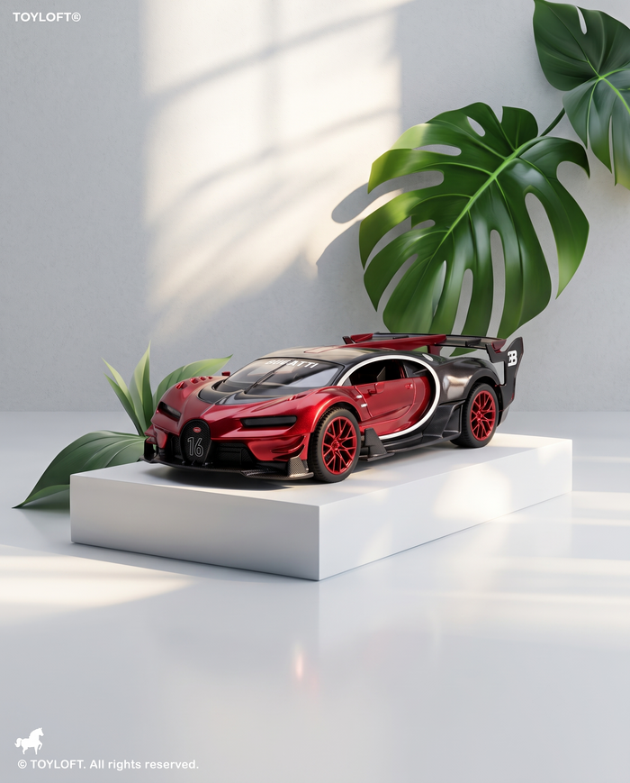 Bugatti Turismo Diecast Model Car 1:32 Scale Red MD290.