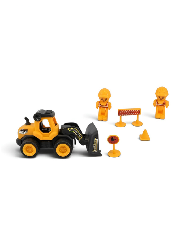 Bulldozer Set with Construction Worker Figures & Signs LMI15112