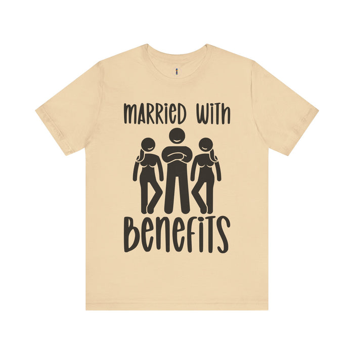 Casual Unisex Tee - "Married With Benefits" Fun Graphic Shirt