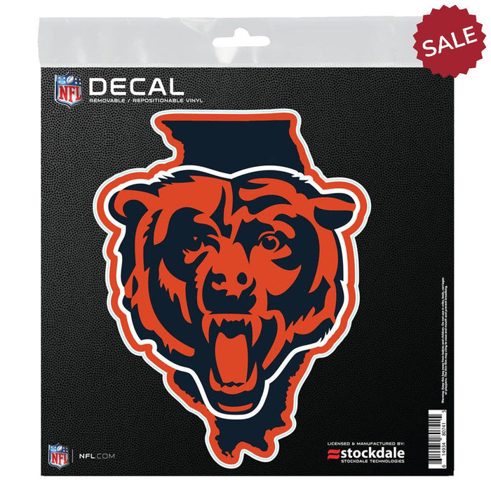 Chicago Bears Decal 6x6 All Surface State Shape - Special Order-0
