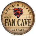 Chicago Bears Sign Wood 14 Inch Round Barrel Top Design-0