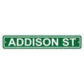 Chicago Cubs Sign 4x24 Plastic Street Style Addison Street CO-0