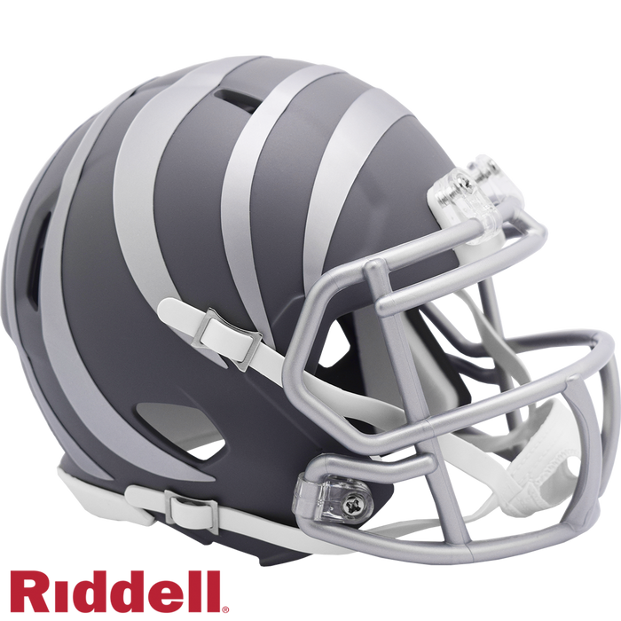 Cincinnati Bengals Helmet Riddell Replica Mini Speed Style Slate Alternate-0