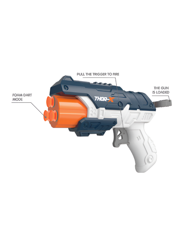 Clarion Fierce Up Thor-X Foam Dart Blaster Manual Soft Bullet Toy Gun LMI12075.