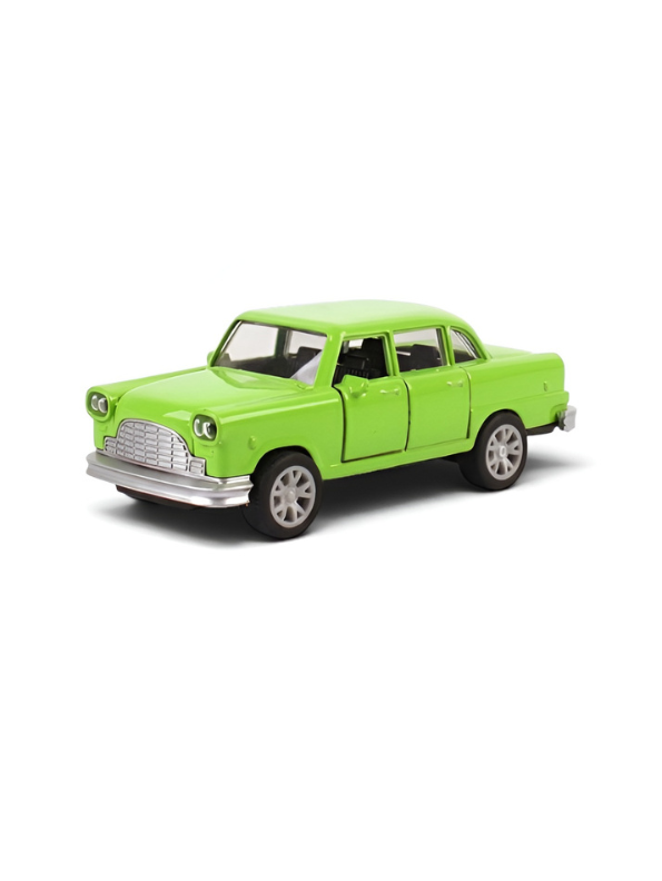 Classic Vintage Ambassador Style Sedan Toy Car  | High-Quality ABS Plastic Green TV5957.