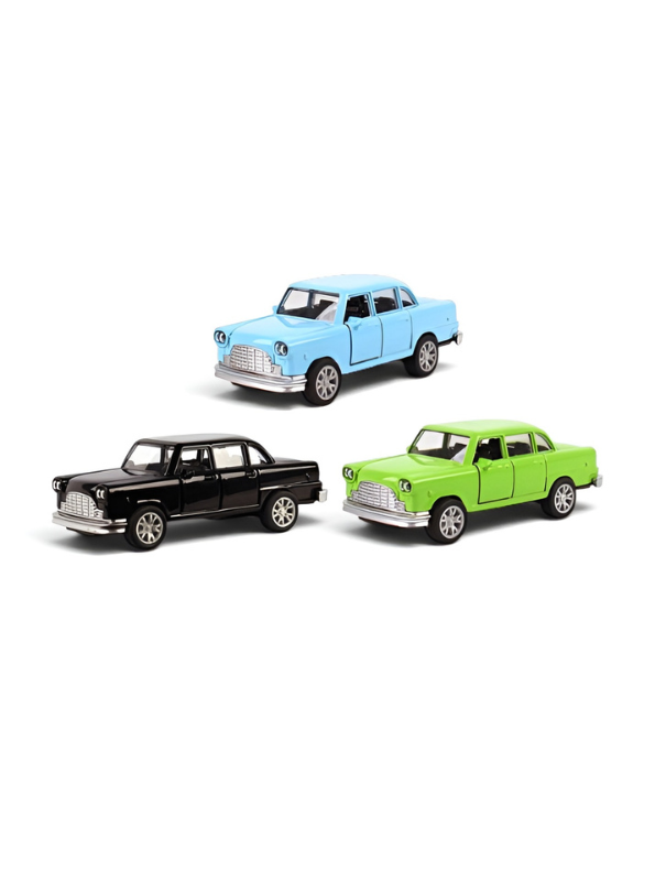 Classic Vintage Ambassador Style Sedan Toy Car  | High-Quality ABS Plastic Green TV5957.