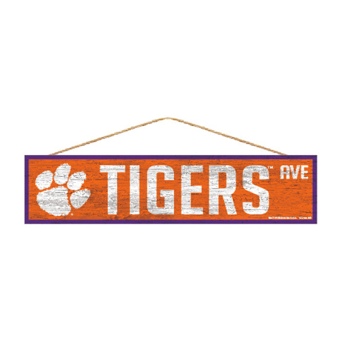 Clemson Tigers Sign 4x17 Wood Avenue Design-0