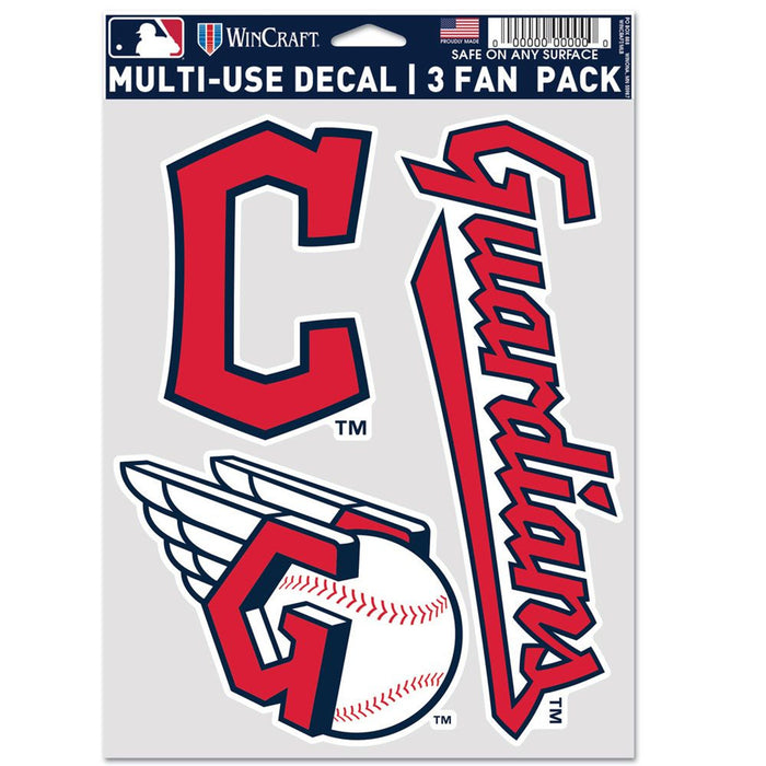 Cleveland Guardians Decal Multi Use Fan 3 Pack-0