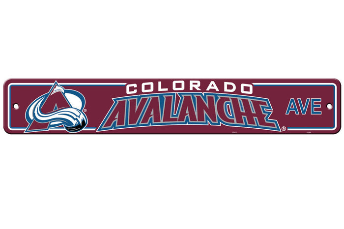 Colorado Avalanche Sign 4x24 Plastic Street Style CO-0