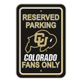 Colorado Buffaloes Sign 12x18 Plastic Reserved Parking Style CO-0
