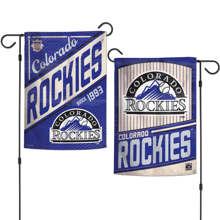 Colorado Rockies Flag 12x18 Garden Style 2 Sided Cooperstown-0