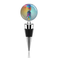 Colorful Upside-Down Pineapple Wine Bottle Stopper