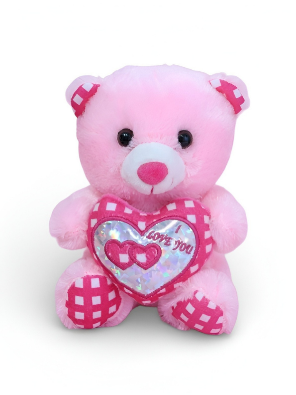 Cute 21 cm Red Teddy Bear with “I Love You” Heart – Soft Plush Toy Pink ST16176.