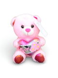 Cute 21 cm Teddy Bear with Metallic “Love” Heart Pink ST16172.