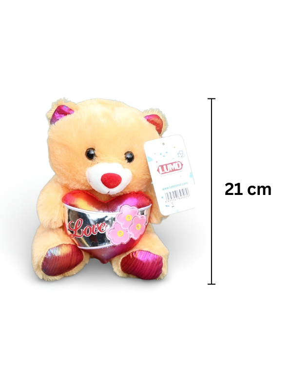 Cute 21 cm Teddy Bear with Metallic “Love” Heart ST16172.