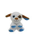 Cute 6-Inch White Puppy Plush – Soft Blue-Pawed Stuffed Dog Toy ST14951.