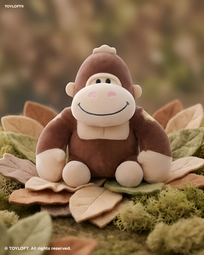 Cute 8-Inch Gorilla Stuffed Animal Plush Toy Brown ST11456.