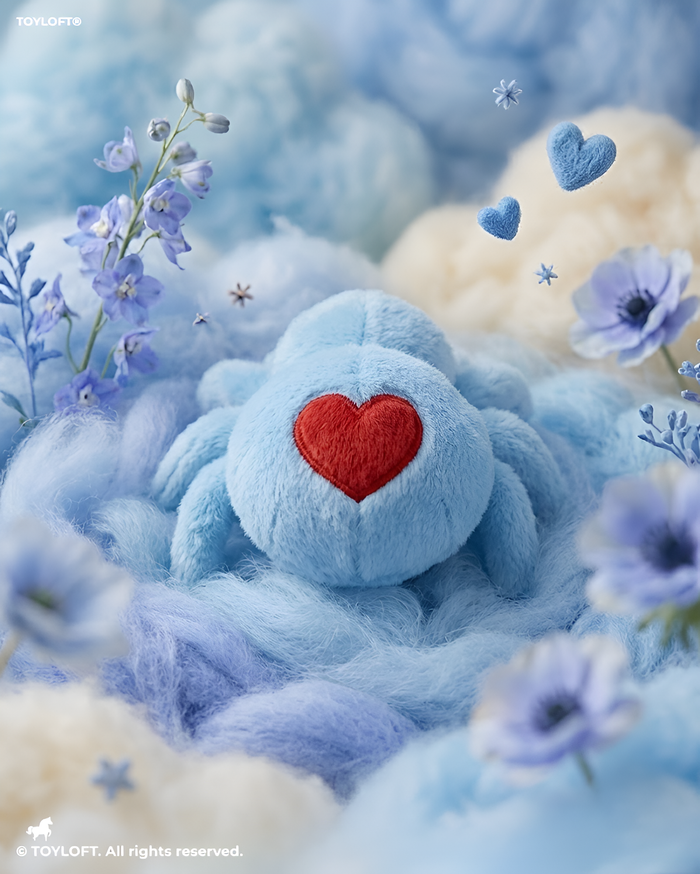 Cute 8 Inch Plush Spider Toy with Red Heart - Blue ST14126.